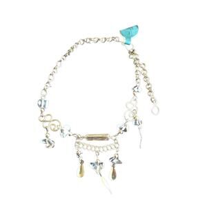 Silver Charm Dangle Bracelet